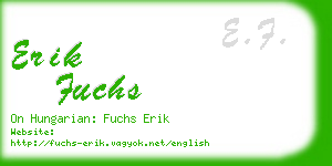 erik fuchs business card
